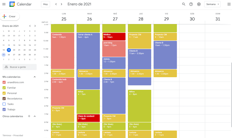 time blocking escritores